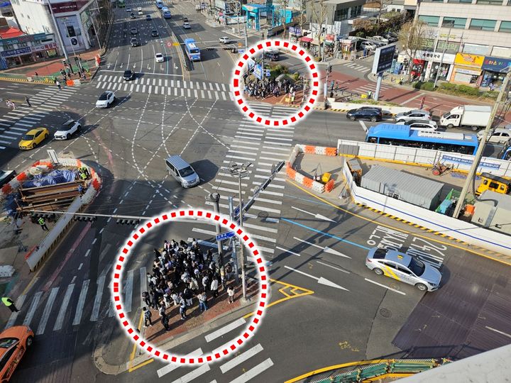 상습 혼잡 미아사거리 학생 안전 위험에…횡단보도 이전