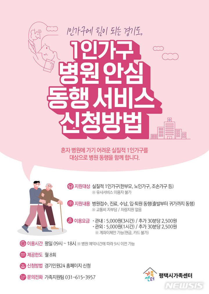 병원 접수부터 귀가까지 평택시, 1인가구 안심동행 서비스