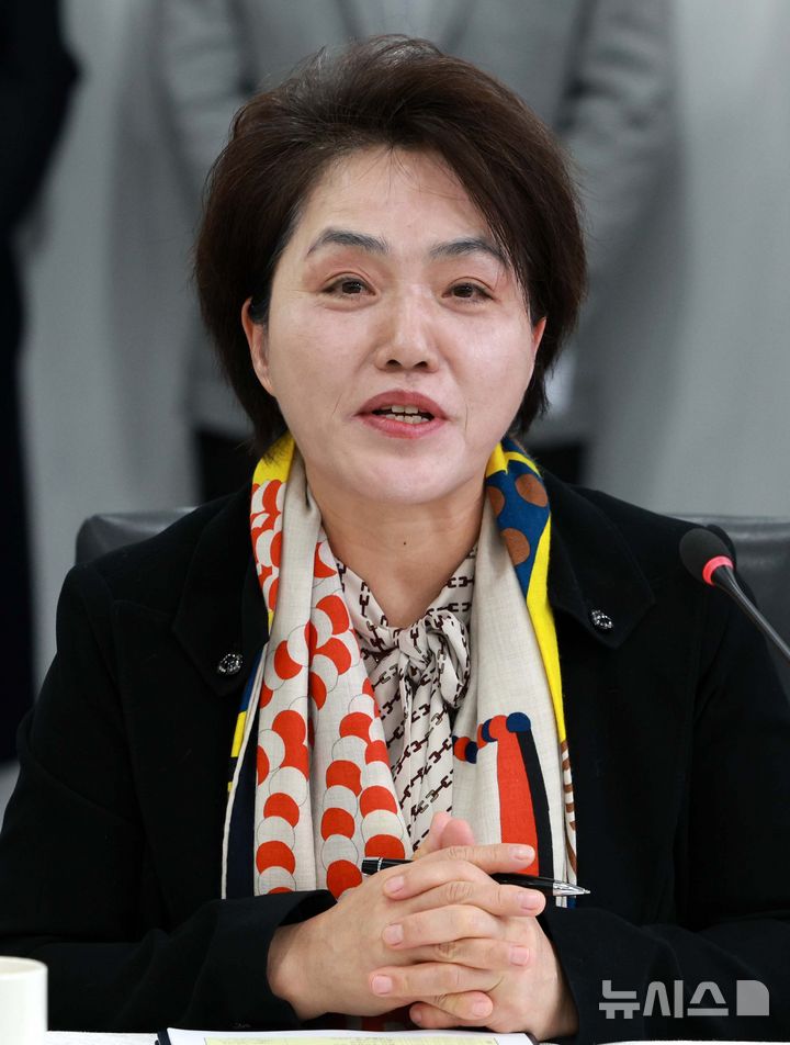인사말 하는 왕미양 한국여성변호사회 회장