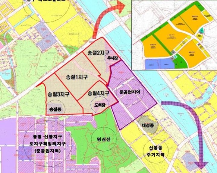 청주 송절2지구 우시장 개발 본격화…도시개발구역 지정