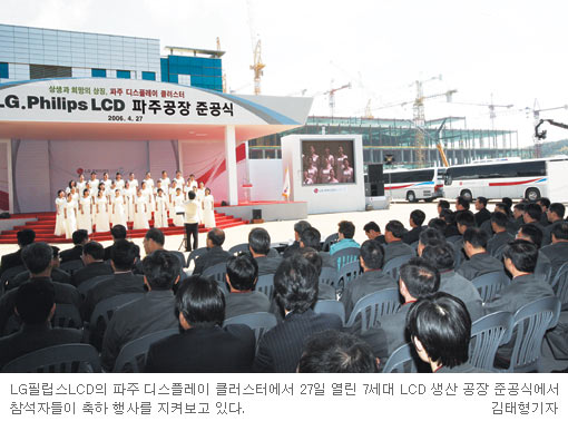 한국 LCD 세계1위 지킨다… LG필립스 파주 LCD공장 의미