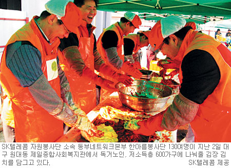 [나눔경영] SK텔레콤，53개팀 ‘맞춤형 봉사’ 활발