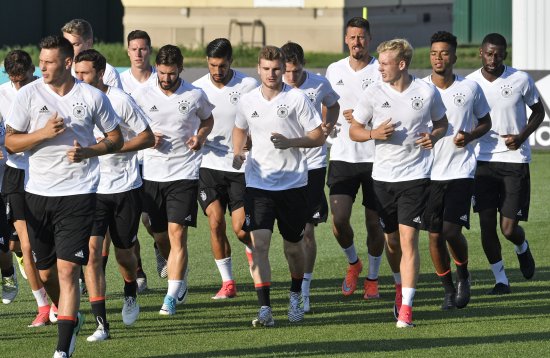 멕시코전 준비하는 독일 국가대표 축구팀