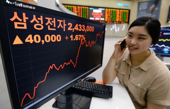 삼성전자 전일 종가 대비 1.67% 상승
