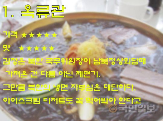 통일되면 꼭 가야할 북한 맛집 3곳