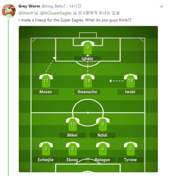 나이지리아, 2018 러시아 월드컵 최종명단 발표…이워비 포함
