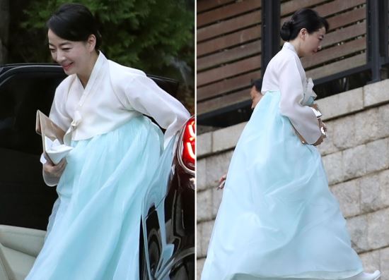 ‘현대가 며느리’ 노현정 근황…단아한 한복+클러치백(사진)