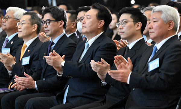 [포토] 과학계 만난 尹