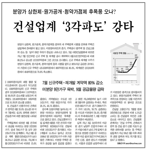 건설회사 연쇄 부도? 언론 호들갑 지나치다