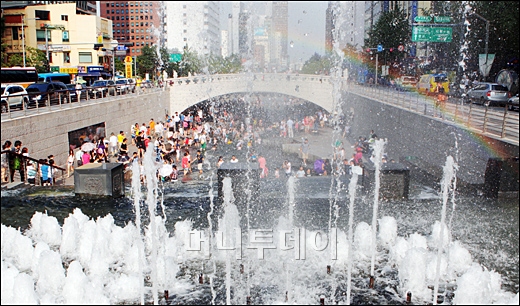 [사진]무지개 뜬 청계천