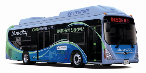 현대차, 국내 첫 CNG 하이브리드 버스 개발