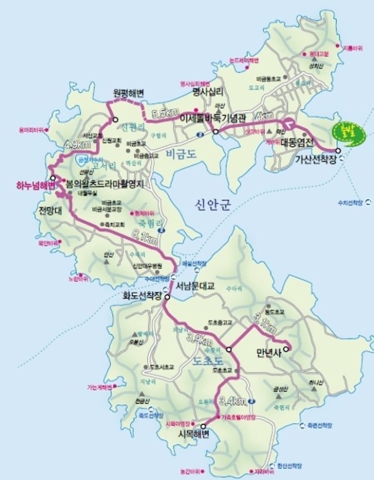 전남 힐링 자전거길 ⑩ 섬 한바퀴 신안 비금도·도초도