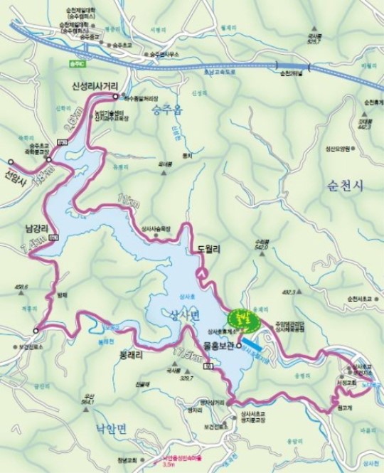 전남 힐링 자전거길 19. 호수그늘 순천 상사호