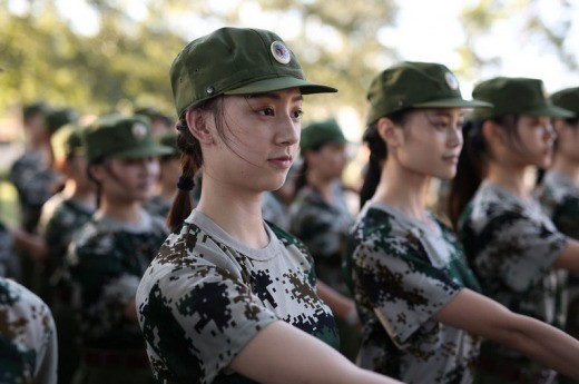베이징무도학원 신입생들의 군사 훈련 사진