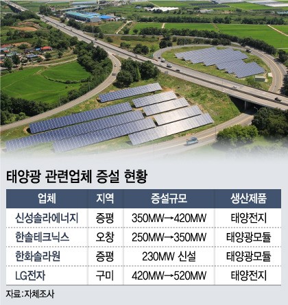 을미년 태양광 볕드나? 신성솔라 등 연말 증설 활발