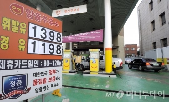을미년 첫주 전국 휘발유 평균가 리터당 1568.7원