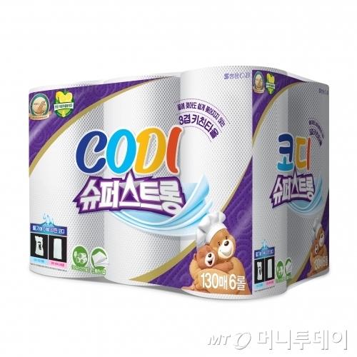 쌍용C&B, 코디 슈퍼스트롱 키친타올 패키지 새 단장