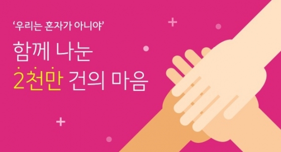 카카오 같이가치, 기부 참여 2000만건 돌파