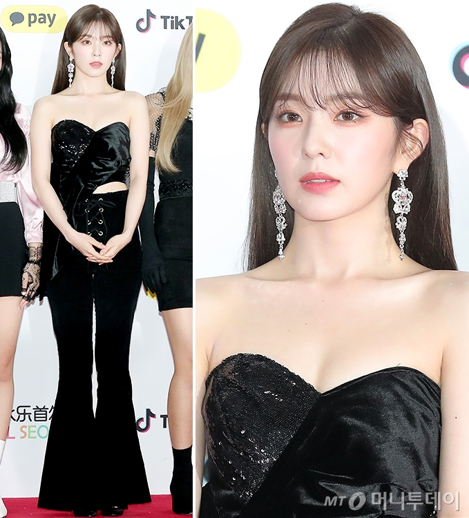 레드벨벳 아이린, 시퀸+벨벳 톱 패션…매혹적인 느낌