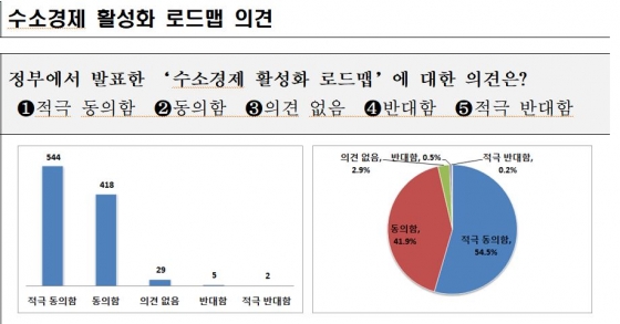 국민 96% 정부 수소경제 활성화 로드맵에 동의