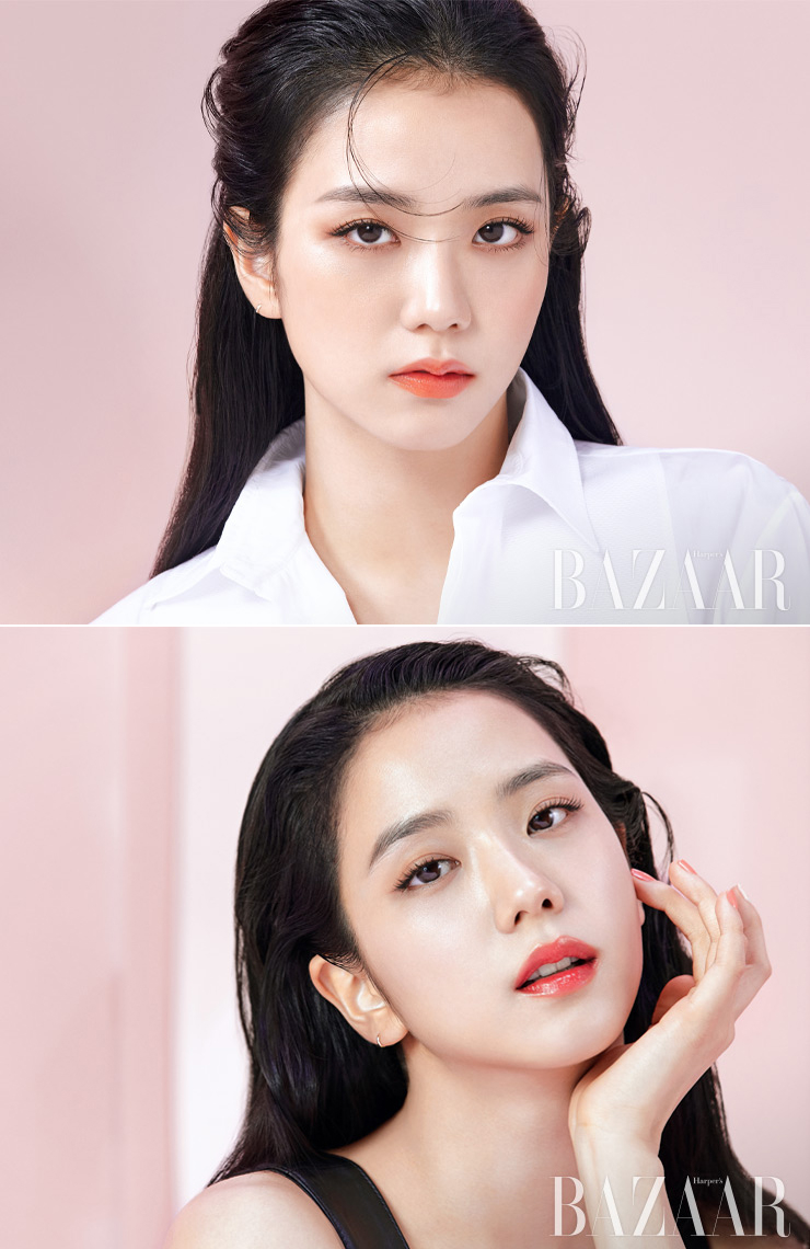지수, 젖은 듯한 헤어스타일…좌우대칭 이목구비 완벽