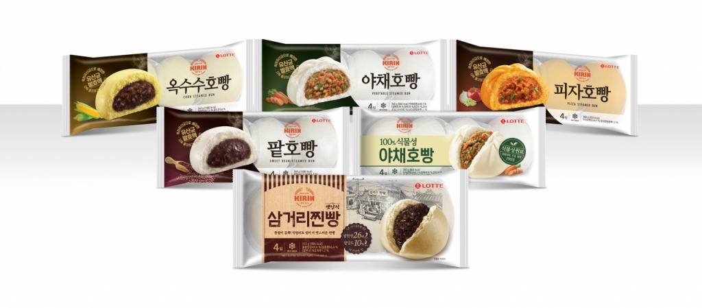 [신상품라운지]롯데제과, 옛날식 정통 삼거리 찐빵 출시…식물성 야채호빵도
