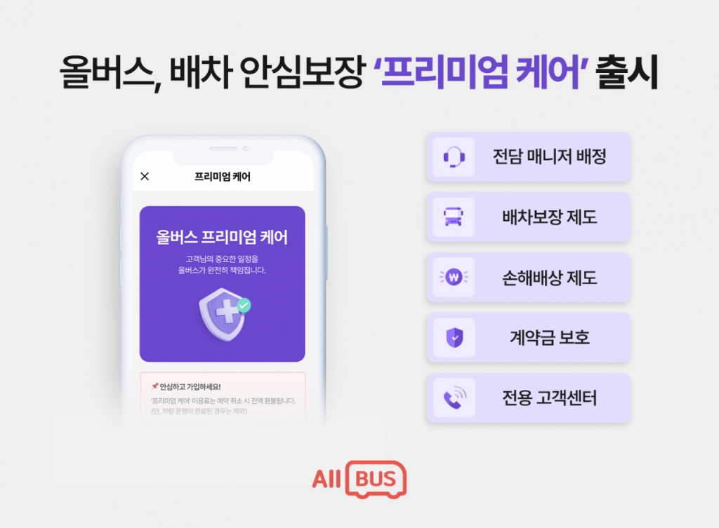 버스대절 예약 플랫폼 올버스, 프리미엄 케어 출시