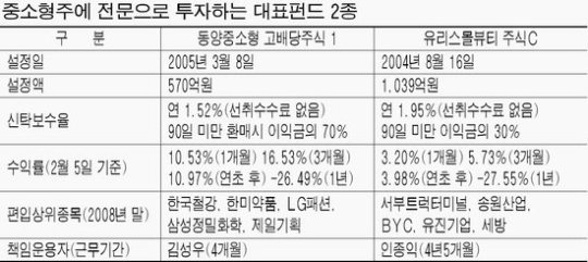 [펀드 톺아보기] 중소형주 펀드   