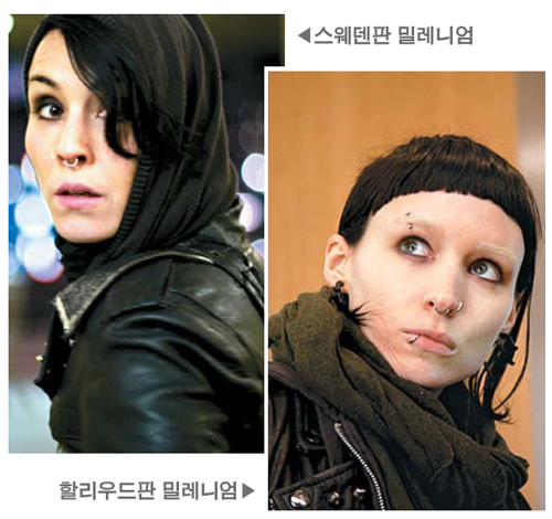 밀레니엄 vs 밀레니엄…오리지널 스웨덴판·화려한 할리우드판