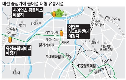 한밭에서 한판 붙자…대전서 자존심 건 유통大戰
