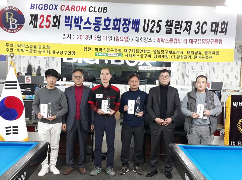 정두용 동호인 ‘빅박스동호회장배 3쿠션’ 우승