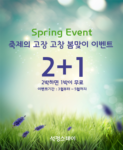 독채펜션 수집, 전북 고창 석정스테이 2+1 이벤트 실시