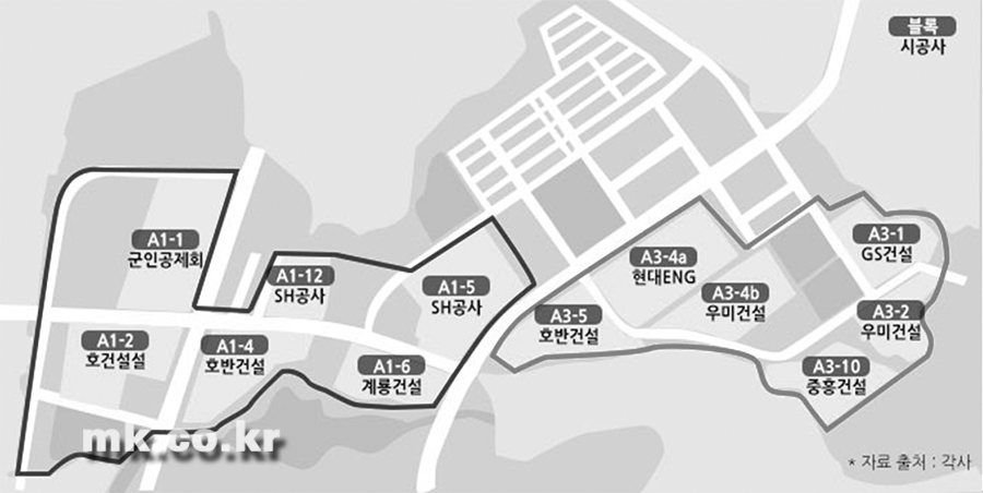 위례신도시 신규분양 희비, 행정구역이 가를까
