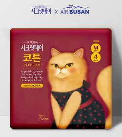 중원주식회사 시크릿데이 생리대, 에어부산 기내 입점