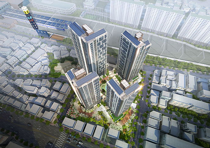 트레비앙 아파트 조감도