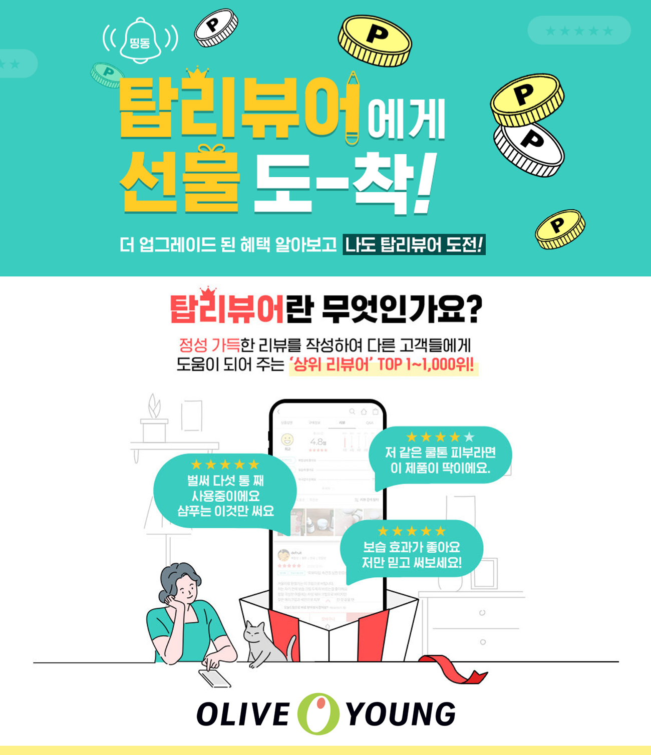 ‘리뷰 맛집’ 올리브영, ‘탑리뷰어’ 보상 확대…양·질 모두 잡는다