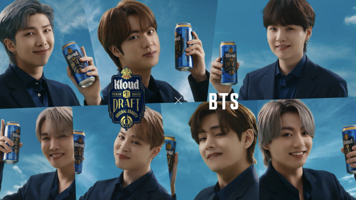 BTS 모델 기용하자 월 평균 40억 매출 올리는 클라우드 맥주