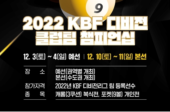 218팀 중 24팀 남았다…전국 동호인당구 최강클럽 11일에 가린다