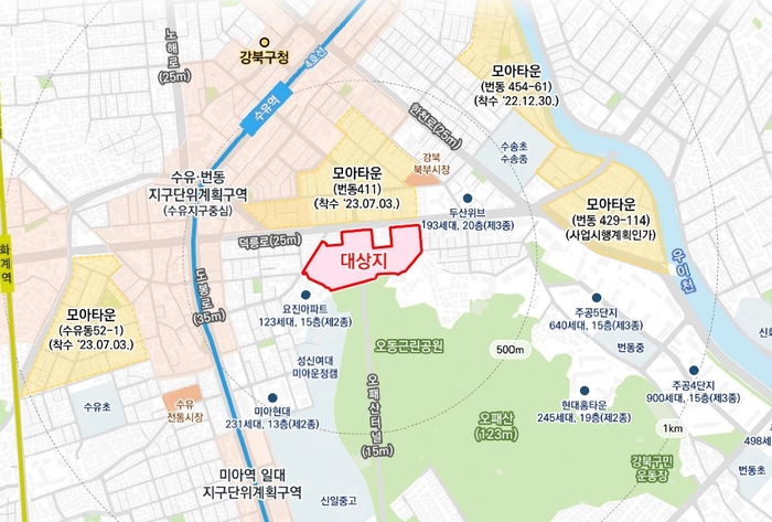수유역 10분거리에 오패산 테마형 공원 품은 단지 추진