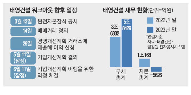 자본잠식 태영, 기업개선안 제출 한달 미뤄