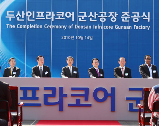두산인프라코어 군산공장 가동