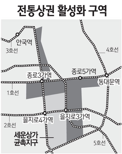 종로·을지로·충무로 일대 전통상권, 세계적 관광·쇼핑 명소로 개발