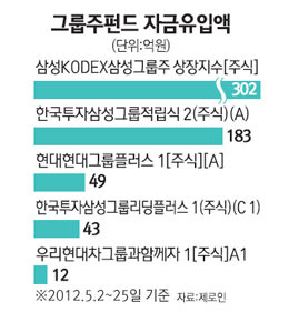그룹주 펀드에 뭉칫돈 몰린다