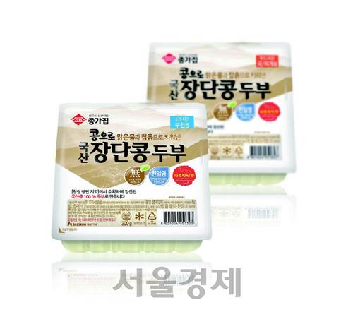대상 종갓집, 파주 장단콩 두부 출시