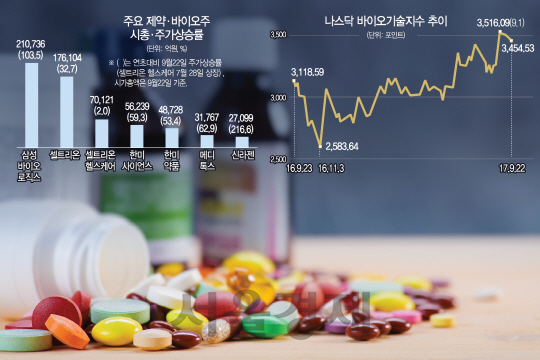 고공비행 제약·바이오주...대세인가, 거품인가