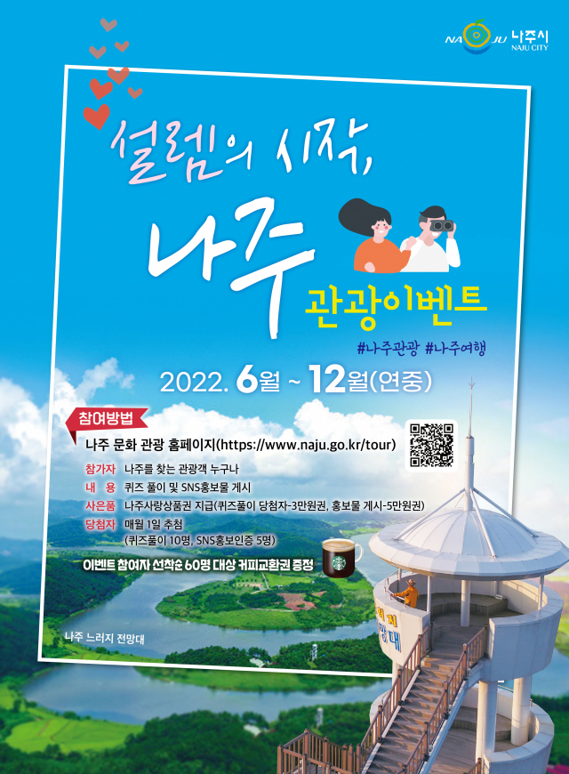 ‘설렘의 시작, 나주’ 관광·홍보 이벤트 6월부터