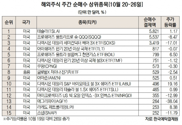 테슬라는 사랑하지만…SQQQ·SOXS 등 인버스 베팅하는 투자자들[서학개미는 지금]