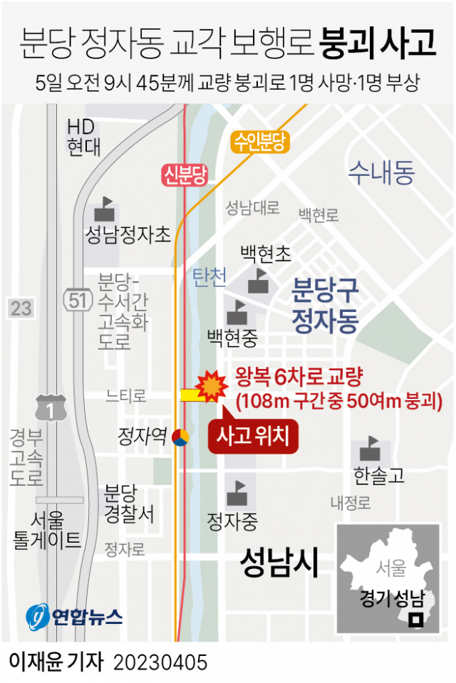“누나가 왜 하필 그 시간에…” 정자교 유족의 오열