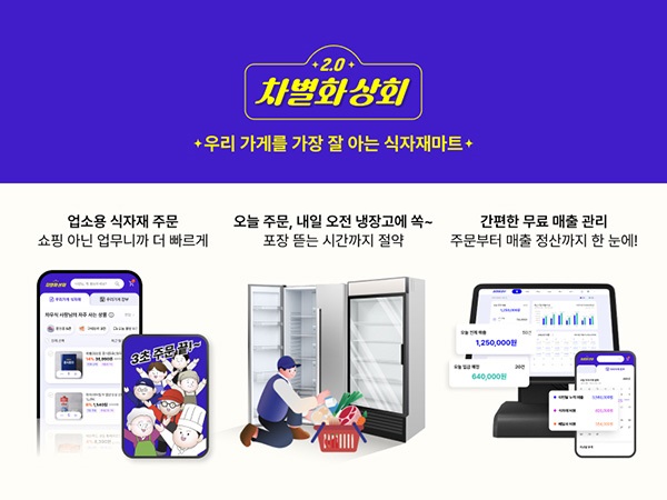스마트푸드네트웍스, 사업자 전용 온라인 식자재마트 ‘차별화상회’ 2.0버전 리뉴얼 론칭