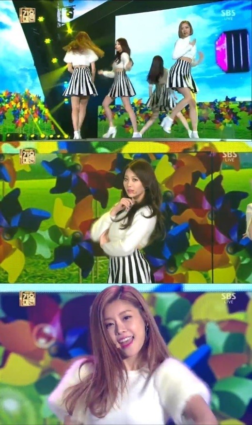 ‘가요대전’ 에이핑크의 발랄함..삼촌팬 후끈